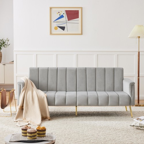Grey velvet click - velvet,