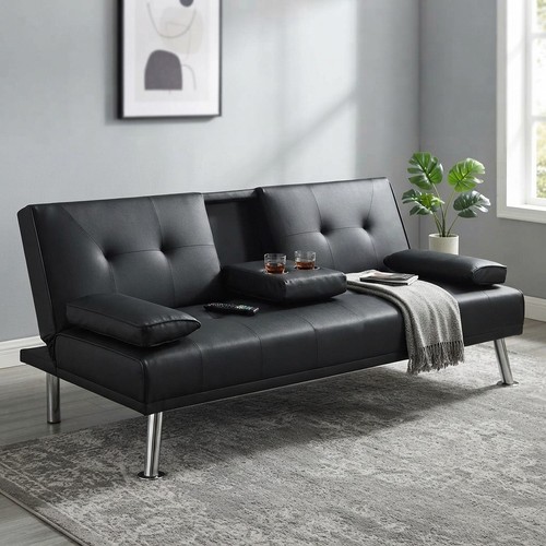 Sofa bed black modern - bed,