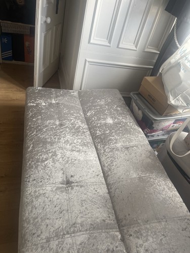 Silver grey crushed velvet - grey,