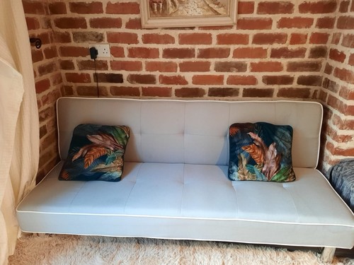Light grey click clack sofa - light,