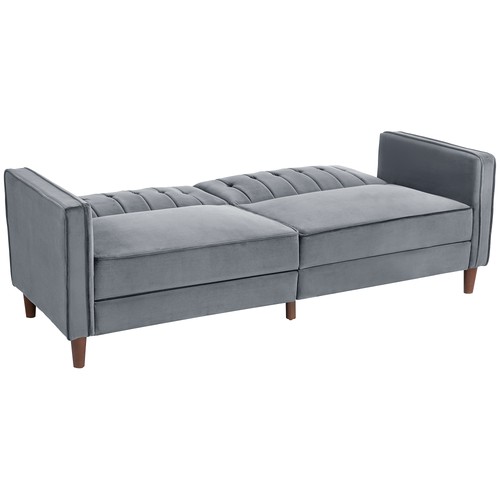 Homcom sofa futon - sofa, velvet-touch