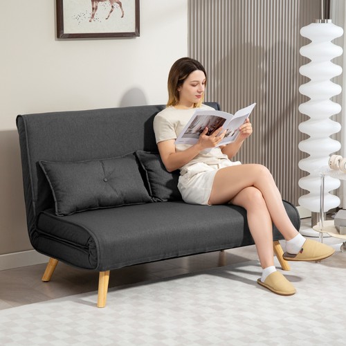 Homcom click clack sofa bed - click, bed,