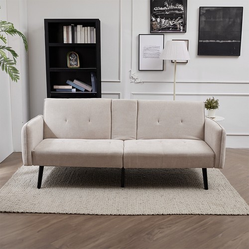 Fabric upholstered sofa bed - fabric,
