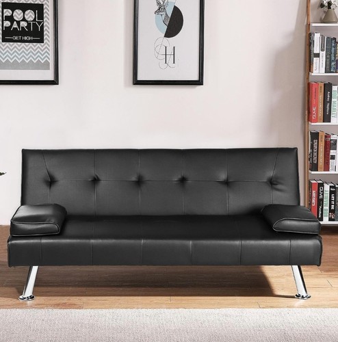Black faux leather adjustable - leather,