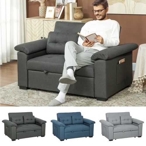 Pull out sofa bed - out, clack