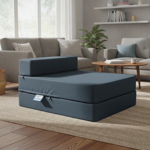 Fold out futon - out, bed