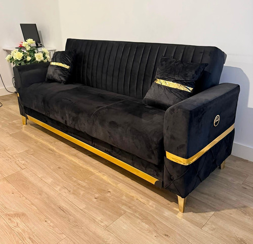Convertible fabric sofa bed - sofa,